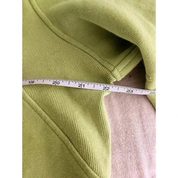 Lululemon Scuba Oversized Half-Zip Hoodie M/L Green Foliage Lime Thumbholes - Picture 3 of 5